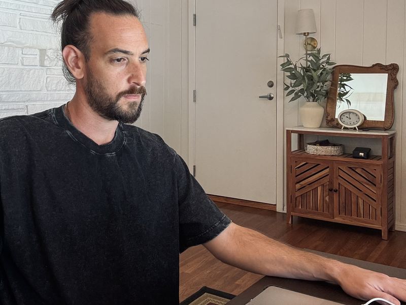 Booking a call on a laptop