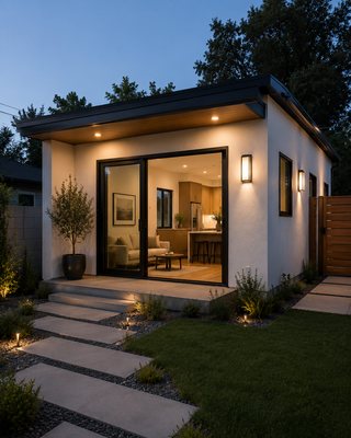 A detached backyard ADU